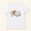 Morning Dog Walk Unisex Graphic T-Shirt — main illustrative mockup