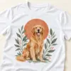 Golden Retriever Sun Unisex Graphic T-Shirt — detail illustrative mockup