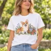 Corgi Picnic Partner Unisex Graphic T-Shirt — lifestyle illustrative mockup