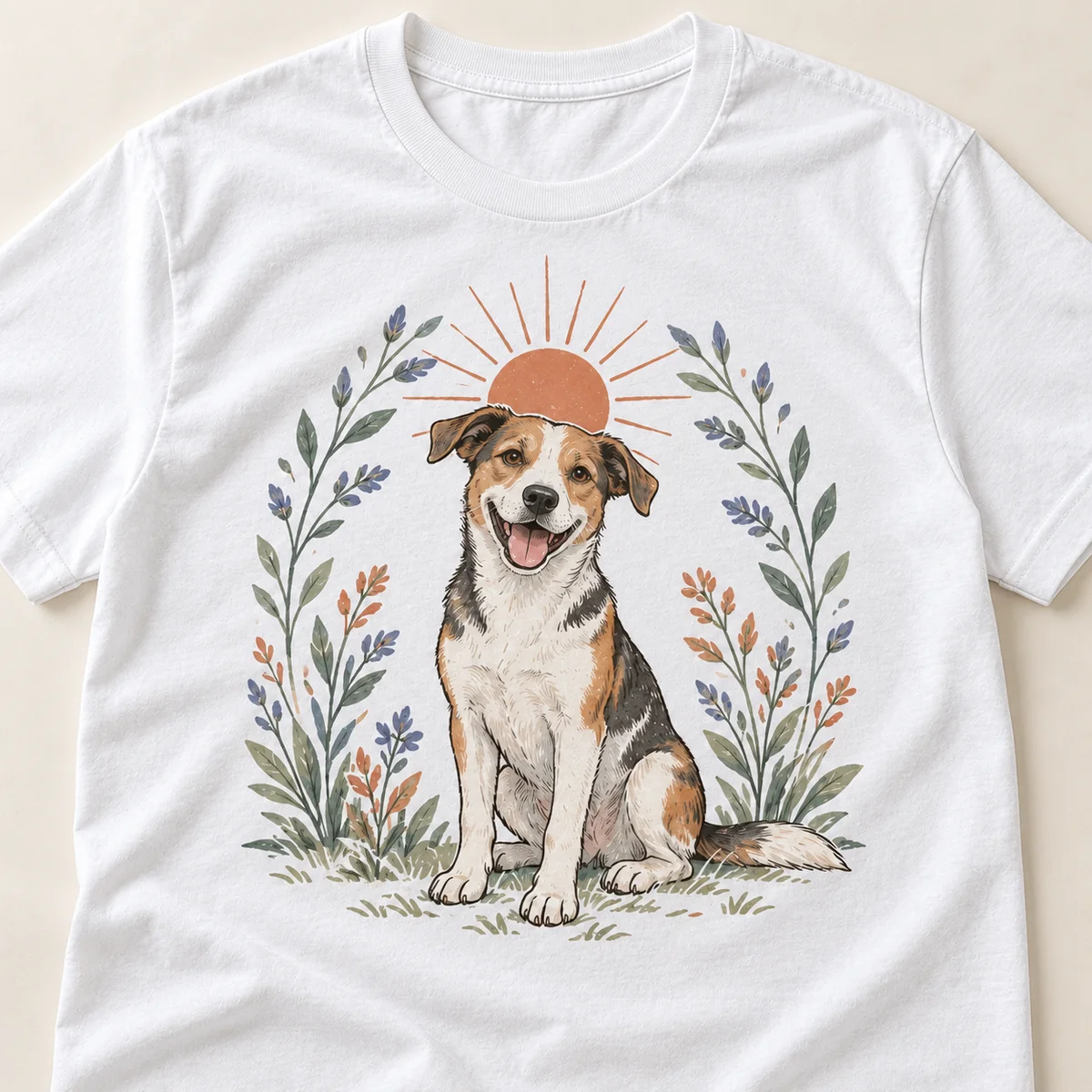 Rescue Pup New Day Unisex Graphic T-Shirt — detail illustrative mockup