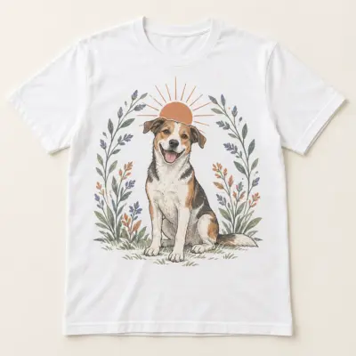 Rescue Pup New Day Unisex Graphic T-Shirt — main illustrative mockup
