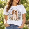Dog Mom Daisy Walk Unisex Graphic T-Shirt — lifestyle illustrative mockup