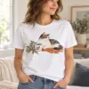 Cat Dad Coffee Break Unisex Graphic T-Shirt — lifestyle illustrative mockup