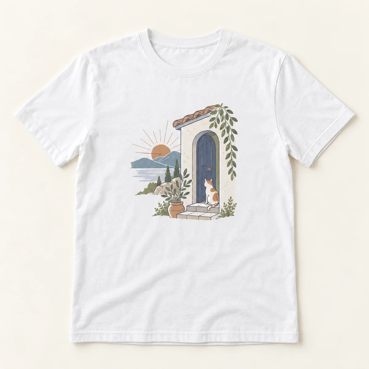Rescue Cat New Home Unisex Graphic T-Shirt — main illustrative mockup