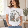 Whisker Garden Friend Unisex Graphic T-Shirt — lifestyle illustrative mockup